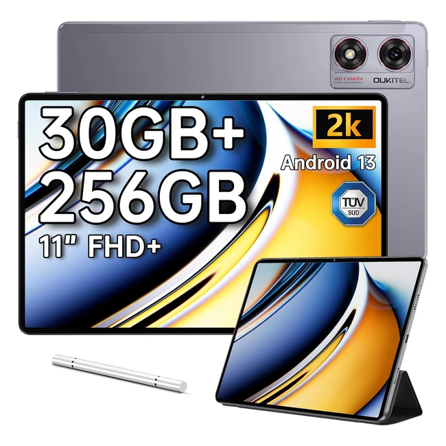 Tablette Oukitel OT8 11 pouces 30Go 256GoTF 1TB Android 13 Octacore 2K 8800mAh Gris