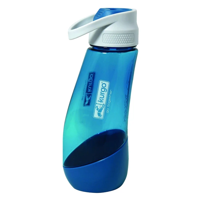 Kurgo Gourd Water Bottle Bowl 2-in-1 Dog Travel Detachable Bowl BPA Free Coastal