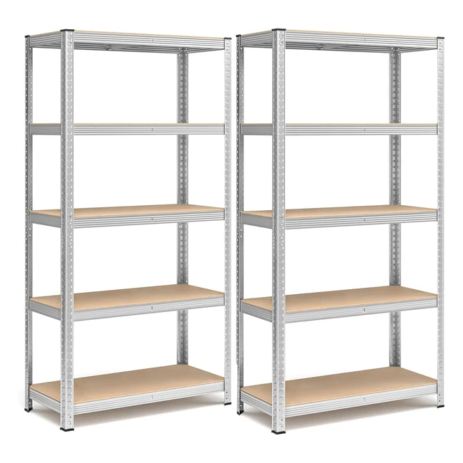 Songmics Schwerlastregal 2er Set 40x90x180 cm Lagerregal Stahlgestell 875 kg Belastbar