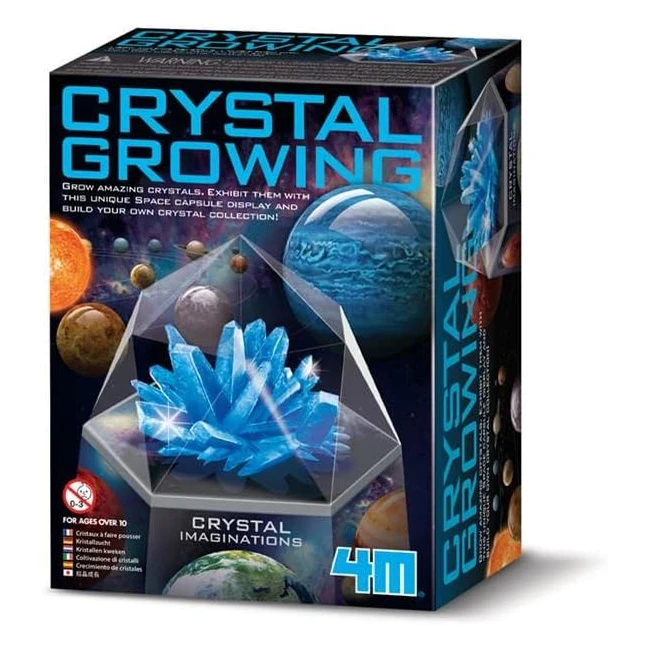 Crystal Imaginations Crystal Growing Kit Blue for Children Ages 10 - 4M Ref#123 - Grow Amazing Crystals!
