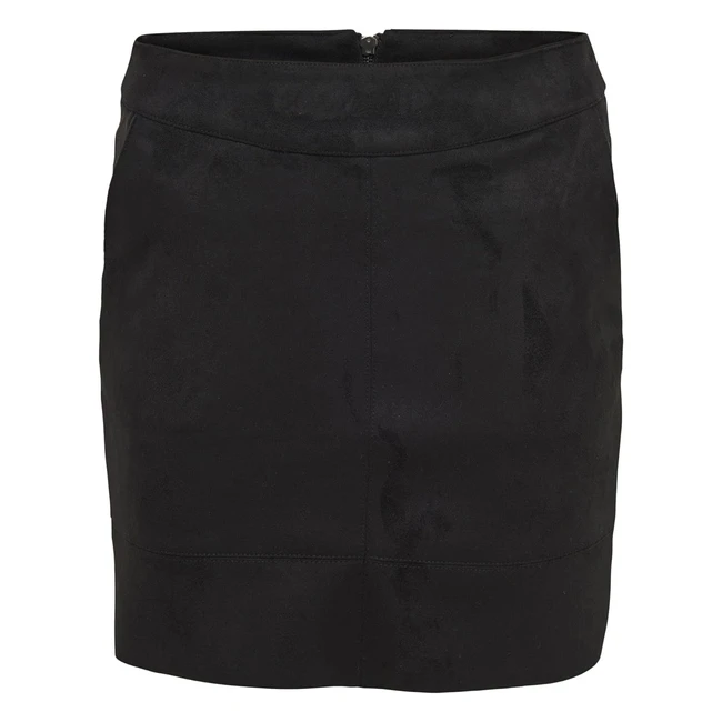 Falda Only Onljulie Fauxsuede Negro Talla 38 Mujer - Envío Gratis