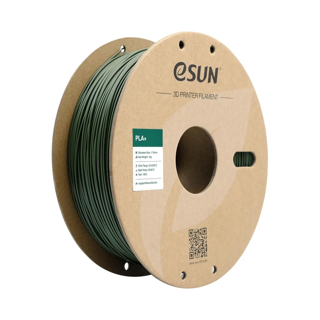 ESUN PLA Filament 175mm Enhanced Toughness 3D Printer Filament PLA Plus #003mm 1kg Spool Olive Green