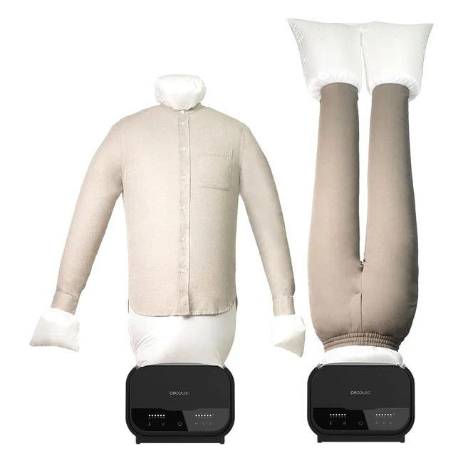 Cecotec IronHero 1200 Schaufensterpuppe zum Bügeln und Trocknen - 2in1 Hemd und Hose - Autonomie 180 min - Touchsteuerung Timer