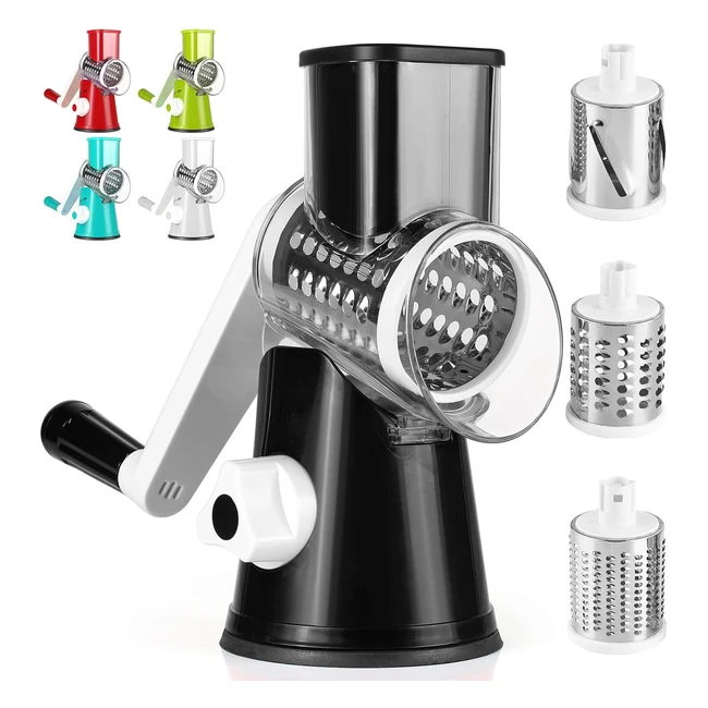 Mandoline de cuisine manuelle DreamHigh avec 3 lames dtachables - Coupe lgum