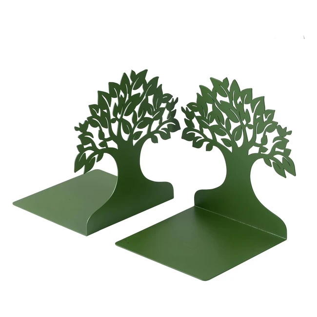 Fermalibri Baroni Home Fantasia Albero Verde 15x6x16 2 Pezzi