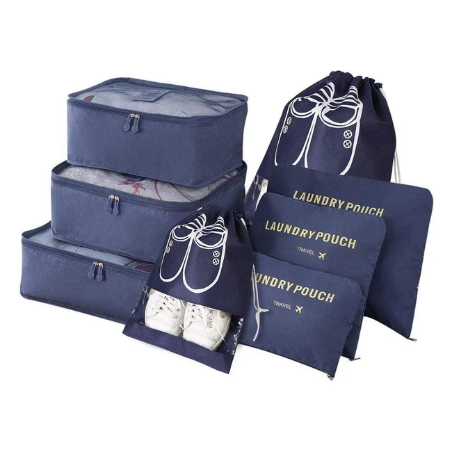 Vicloon Travel Organiser Packing Bags Set  High Quality Waterproof Nylon  Reus