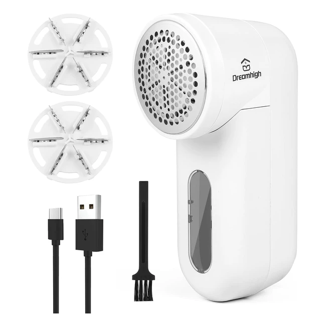 Quitapelusas eléctrico DreamHigh - Quitar bolitas de ropa portátil con carga USB y 2 velocidades ajustables