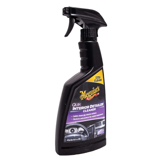 Meguiars G13616EU Quik Interior Detailer Cleaner 473ml - Matt Finish, Cleans All Car Surfaces