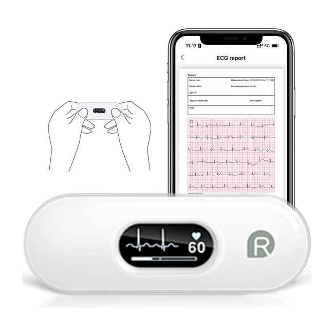 Monitor ECG Wellue Duoeks - Portátil y Bluetooth - 30s5min - App iOS/Android