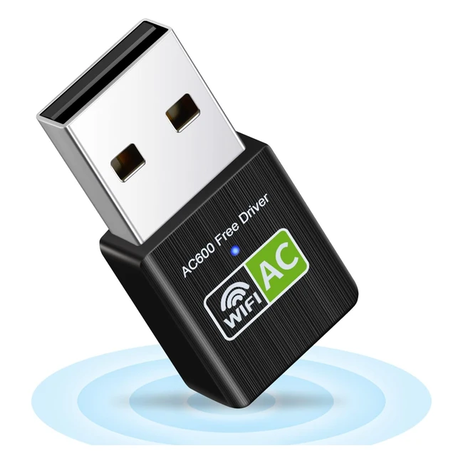 Adattatore WiFi USB AC600 Dual Band 2458GHz - Velocit Fino a 600Mbps - Plug