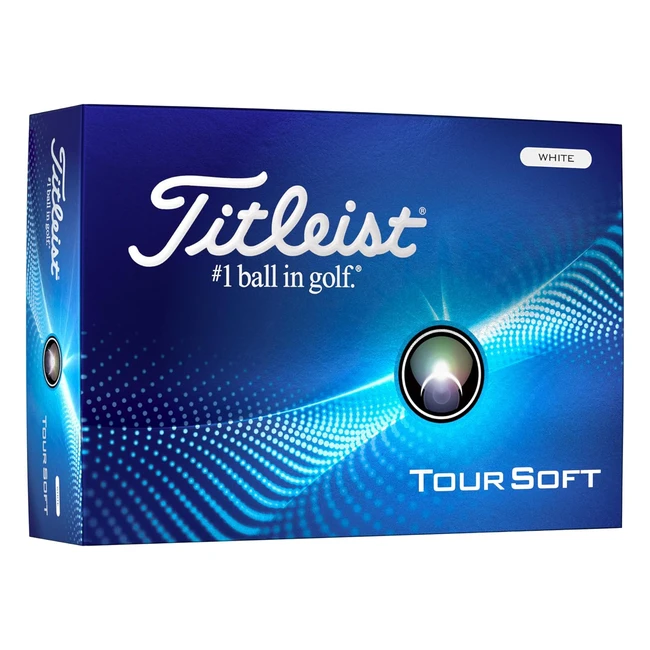 Titleist Tour Soft Golf Ball White - Longer Distance Optimized Ball Flight Dep