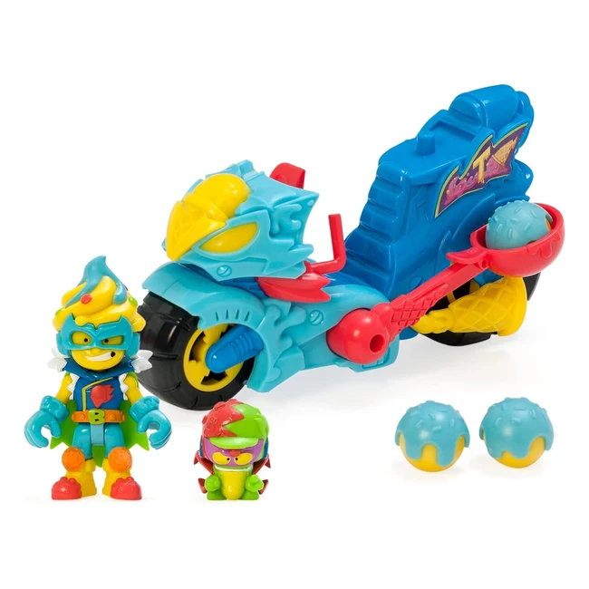 Superthings Turbo Ice Moto con Catapulta - Incluye 1 Kazoom Kid y 1 Superthing