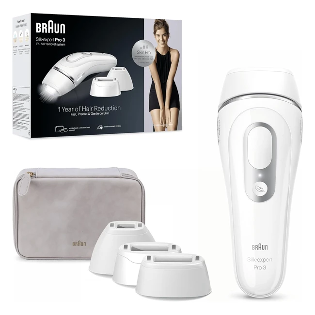 Braun SilkExpert Pro 3 PL3230 - Depiladora IPL con Funda y 3 Cabezales