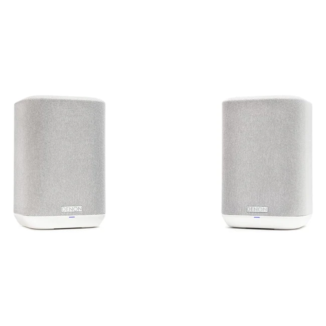 Denon Home 150 Wireless Speakers Double Pack - Smart Speaker with Bluetooth WiFi - Works with Airplay 2 Google Assistant Siri - Features Alexa Built-In - HEOS Built-In for Multiroom - White