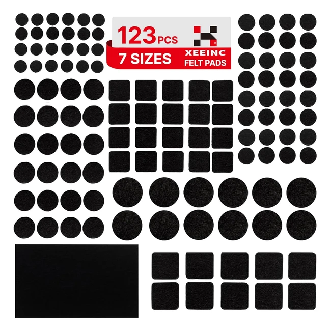 Feltrini adesivi per mobili XeeInc 123 pezzi 3mm spessore 7 taglie antiscivolo n