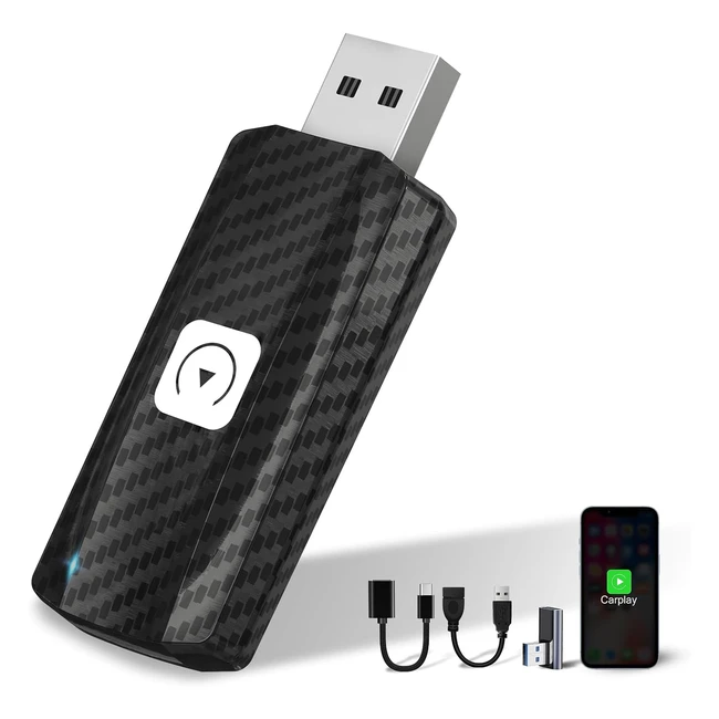 Adattatore Carplay Wireless U2CAIR 20 Plug and Play - Compatibile Auto 2017-2024 iOS 10 Nero