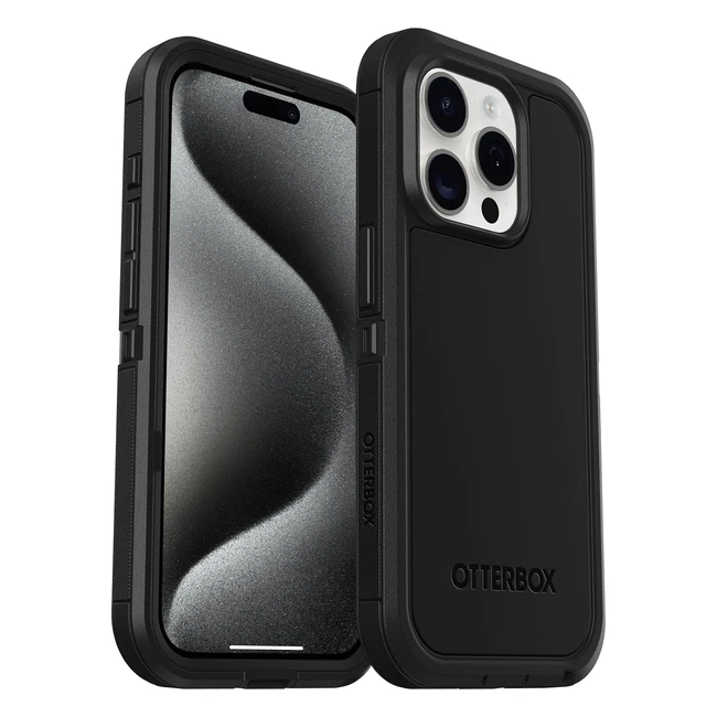 Coque Otterbox Defender XT pour iPhone 15 Pro - Antichoc, Antichute, Robuste - Noir