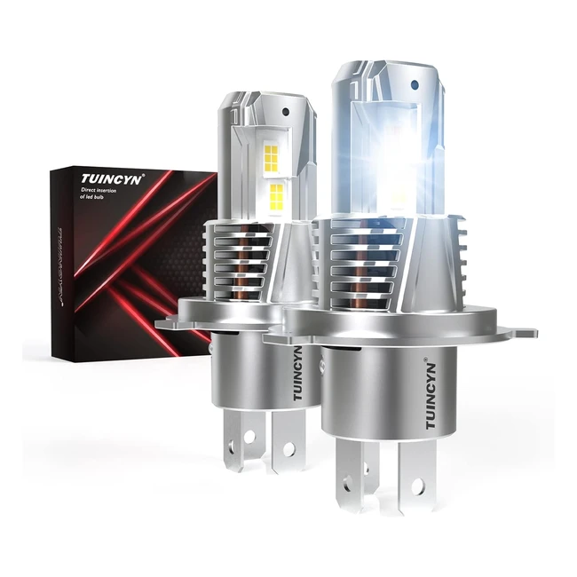 Tuincyn H4 LED Lampadine 120W 24000LM 6000K Bianco 600 Luminosit H49003HB2