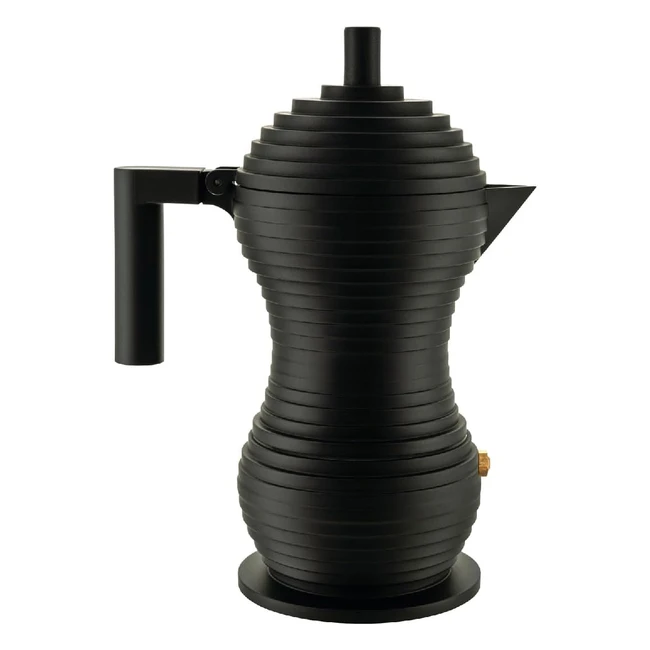 Cafetière Espresso Alessi Pulcina Mdl023 BB - Design en Fonte d'Aluminium - 3 Tasses Noir
