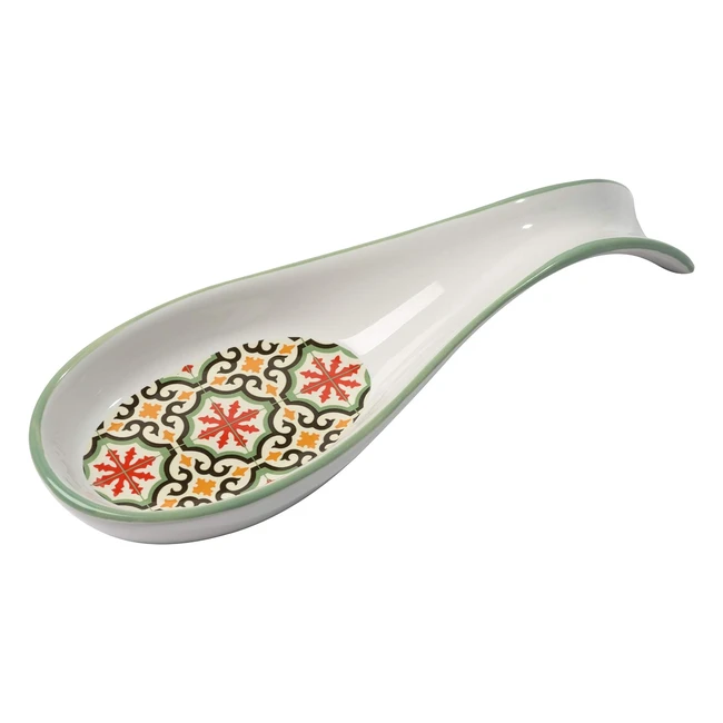 Poggia Mestoli Ceramica Decorata Baroni Home Linea Cementine 8x22x3cm