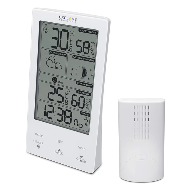 Stazione Meteo Touch Bianco e Nero WSH4009 - Design Moderno e Funzionale