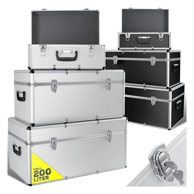 Masko 3er Set Alu Boxen Alubox Alukiste Werkzeugkoffer