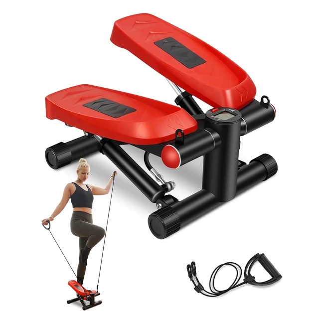 Sursport Hydraulic Fitness Stepper with Resistance Bands - Burn Fat Shape Body