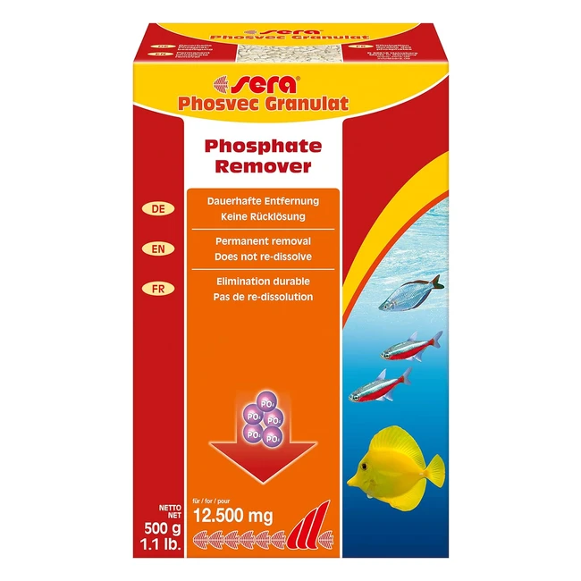 Sera Phosvec Granulat 500g - Rimozione Fosfato - Acqua Dolce e Salata