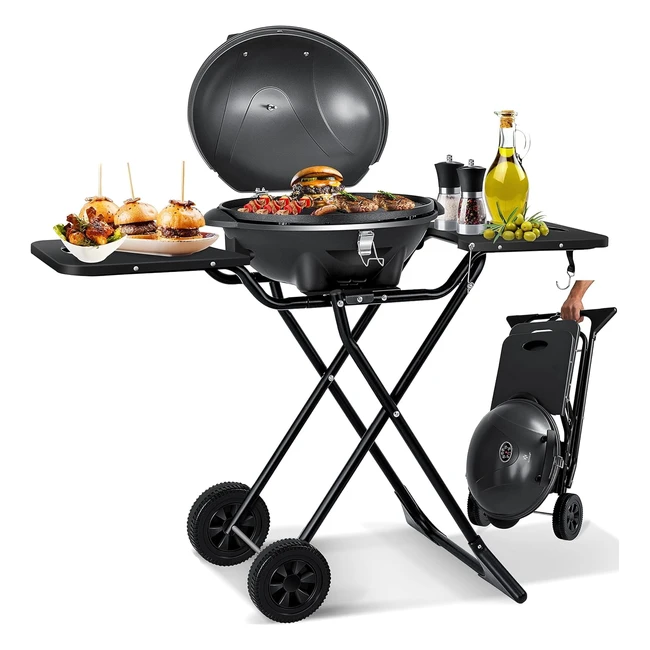 Kesser Elektrogrill 2in1 Tischgrill Standgrill mit Deckel und Standfuß