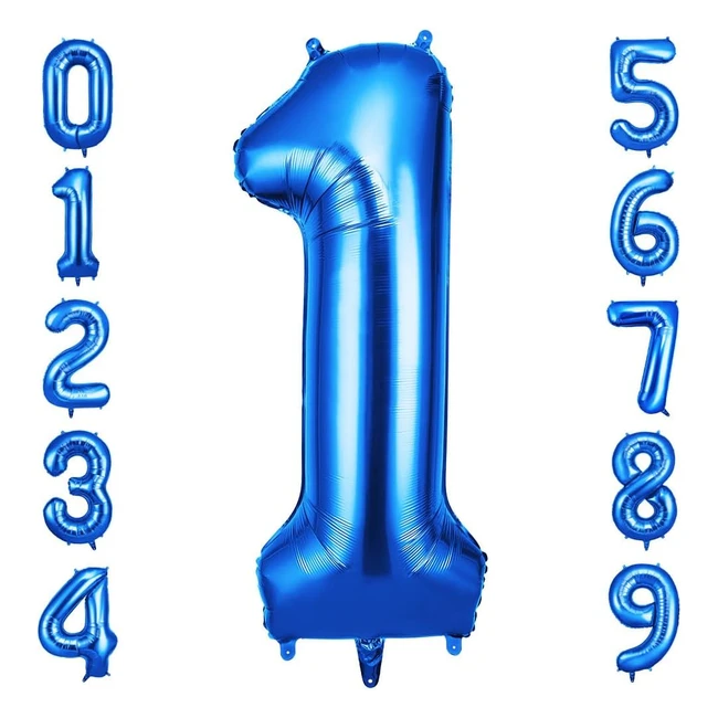 Globo Nmero Gigante Azul 40inch - Decoracin Cumpleaos Nios - Offcup