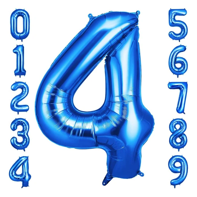 Globo Nmero Gigante Azul 40inch - Decoracin Cumpleaos Nios - Inflado F