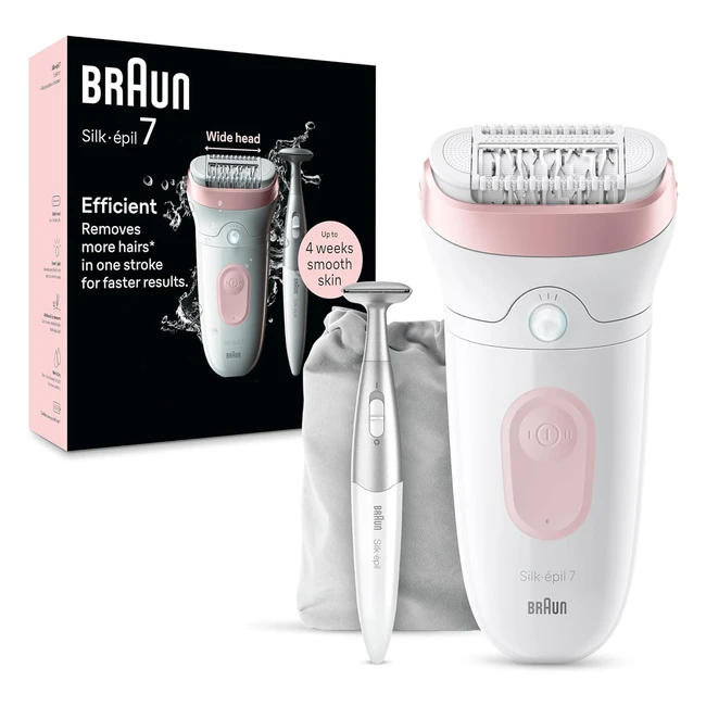 Braun Silkpil 7 Epilator SE7210 - Smooth Skin Anytime, Wide Head, Massage Roller Cap