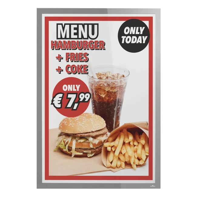 Cadre daffichage Duraframe Poster A1 - Fixation adhsive UV - Rsistant - Arg