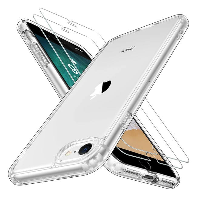 Cover iPhone SE 2022202078 Trasparente con Vetro Temperato Anti-Ingiallimento