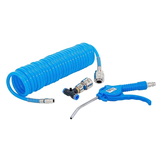 Soufflette d'air comprimé BGS 74253 avec tuyau pneumatique en spirale - Nettoyage en profondeur