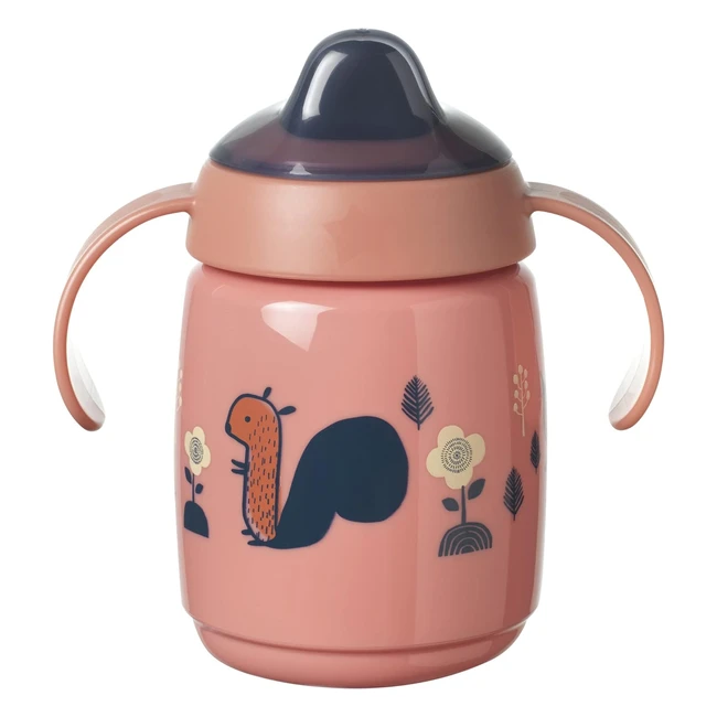 Tommee Tippee Superstar Sippee Trainer Sippy Cup 300ml Pink - Leak & Shakeproof, Intellivalve Technology, BacShield Antibacterial - 6m