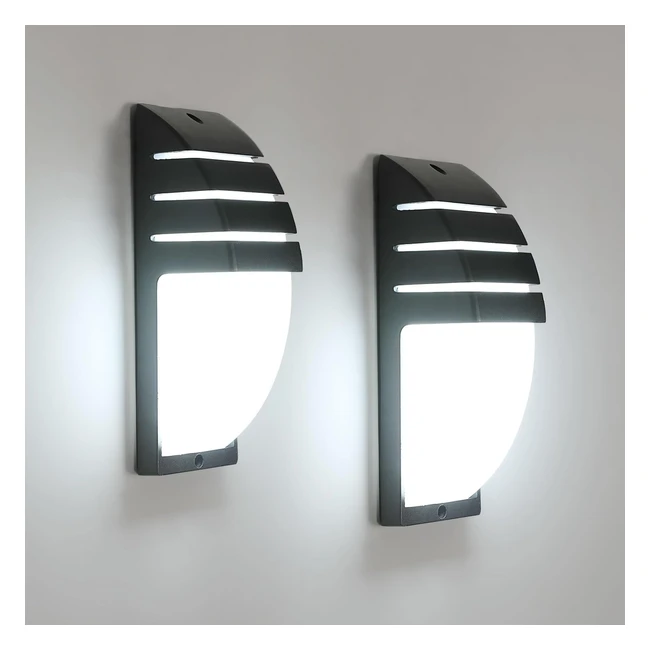 Applique Murale LED Exterieure 2 Pieces IP65 Etanche Blanc Froid 6500K