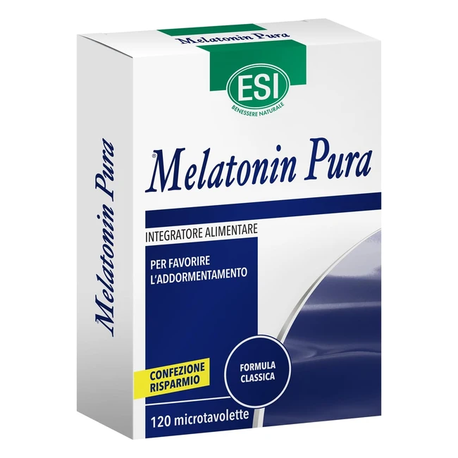 Melatonin ESI 120 microtavolette - Integratore Alimentare - Senza Glutine e Vega