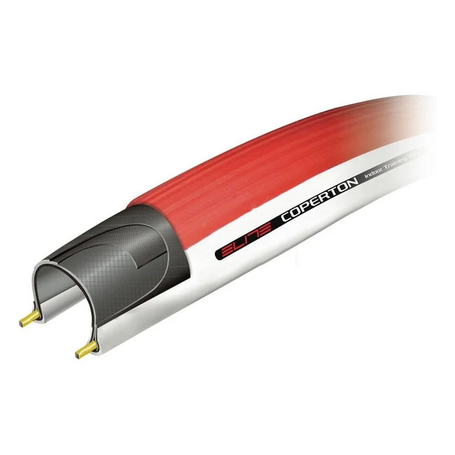 Elite Coperton Rullo Allenamento Pneumatici 25622 700 x 25 C Rosso - Comfort e Grip Ottimale