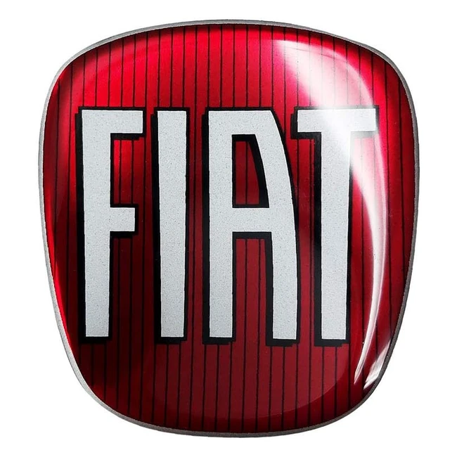 Adesivo 3D per Fiat Bravo - Logo Posteriore Rosso - Ref. 12345 - Flessibile e Inalterabile