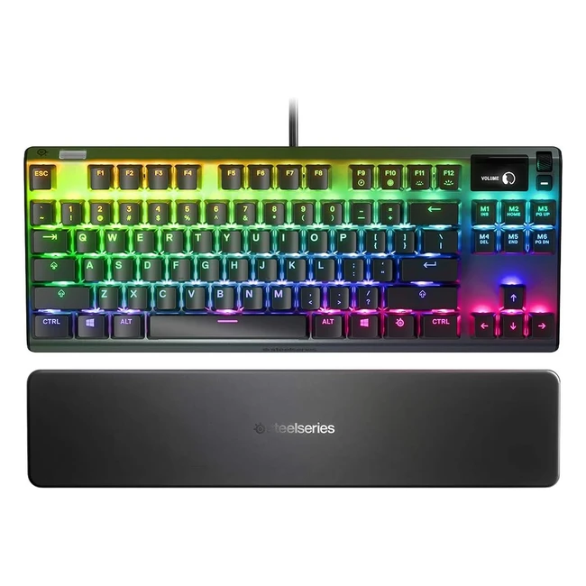 SteelSeries Apex 7 TKL Gamingtastatur OLED Smart Display Rot Schalter
