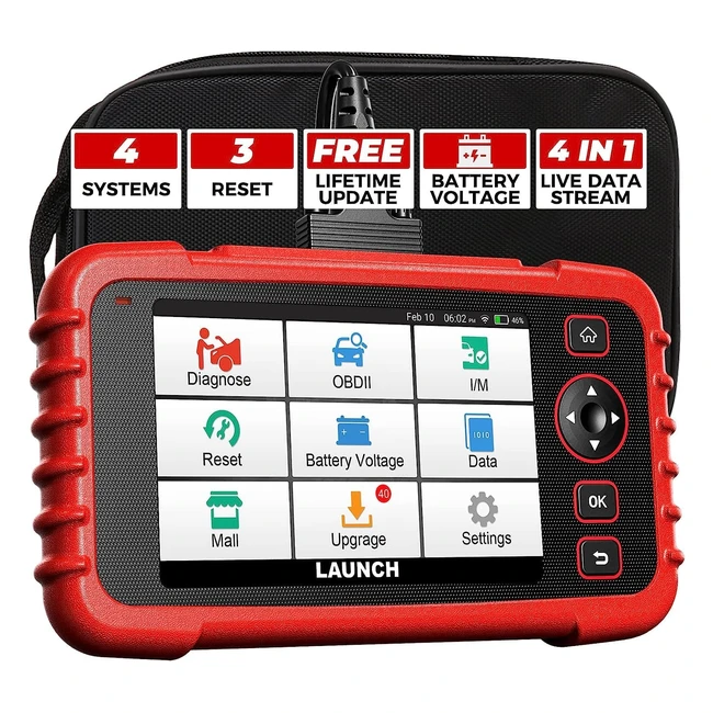 Launch CRP123X OBD2 Scanner - Profi Kfz-Diagnosegerät für Motor Getriebe ABS SRS - AutoVIN - WiFi Updates