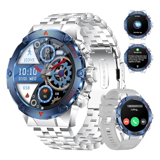 LIGE Montre Connectée Homme Bluetooth143 Amoled Smartwatch 400mAh107 Modes Sportifs