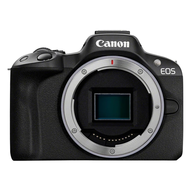 Canon EOS R50 24MP APS-C Mirrorless Camera Body Only - Up to 15fps Cont Dual Pixel CMOS AF II 4K 30p Oversampled 6K Vari-Angle Screen Bluetooth WiFi Black