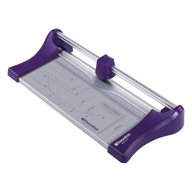 Swordfish 40359 A4 Slimline Paper Trimmer - Cuts 10 Sheets - Purple