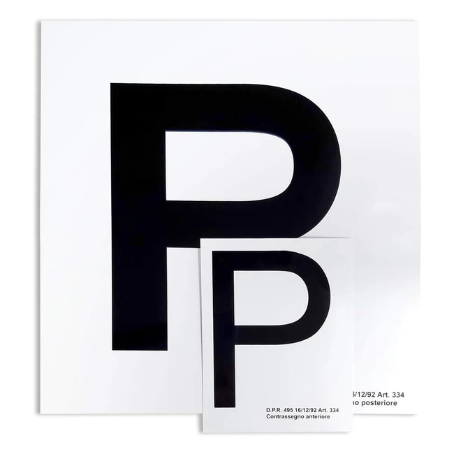 Contrassegni Elettrostatici 1544A per Auto - Set 2 Pezzi Anteriore Posteriore