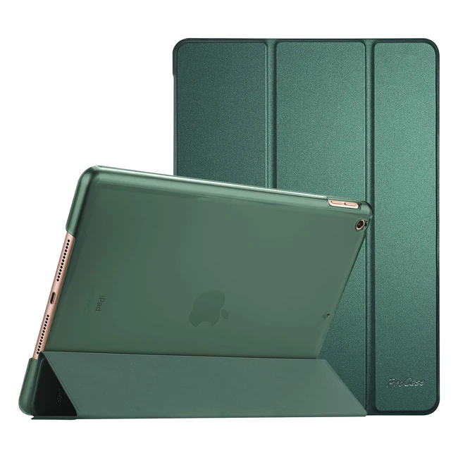 ProCase Coque pour iPad 10.2 - Protection Veille/Auto Vert Nuit