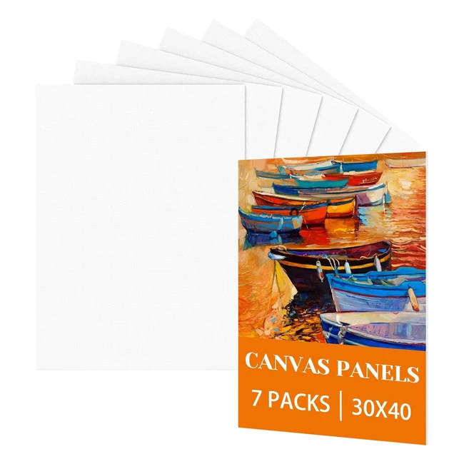 Koncci Canvas 30x40cm 7 Pack Pre Stretched Panels 100 Cotton Art Canvas