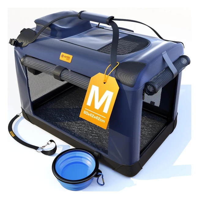 Transportín Petproved para Perro Mediano 60x42x42cm - Plegable y Seguro