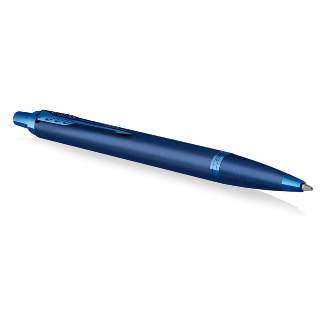 Parker IM Monochrome Ballpoint Pen Blue Finish Medium Point 1234 Modern Design